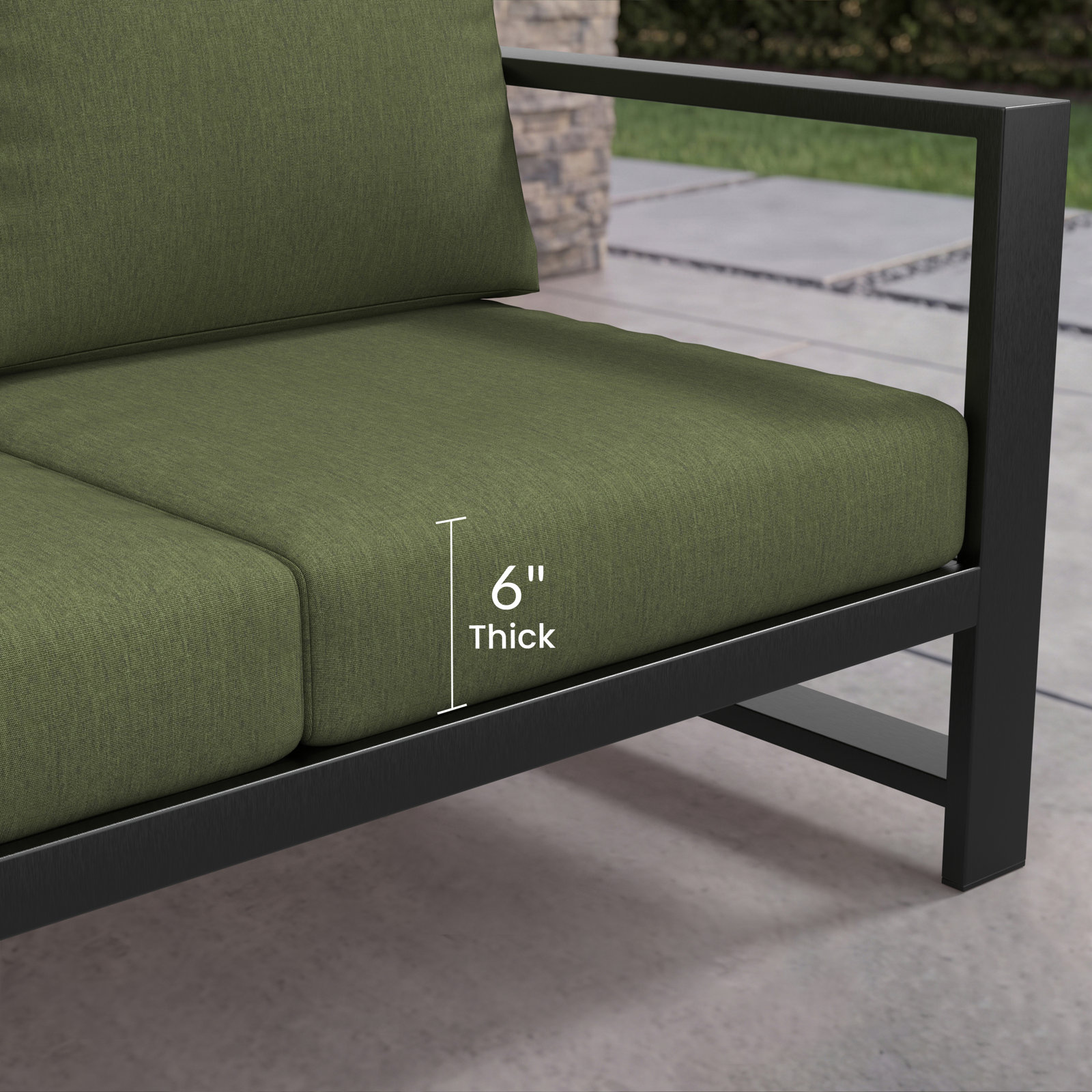 Dulcie 5-Person Sunbrella® Patio Seating Group, Green