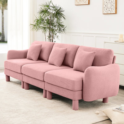 Boucle 3 po rose avec pieds uniques et enveloppés, confortable pour les réunions de famille