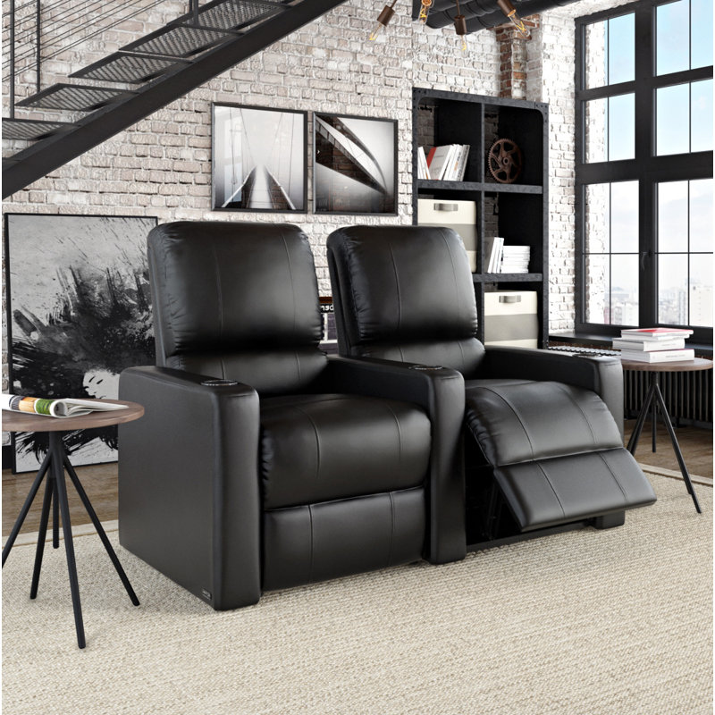 Fauteuil de cinéma (rangée de 2), Noir luxe, Manuel