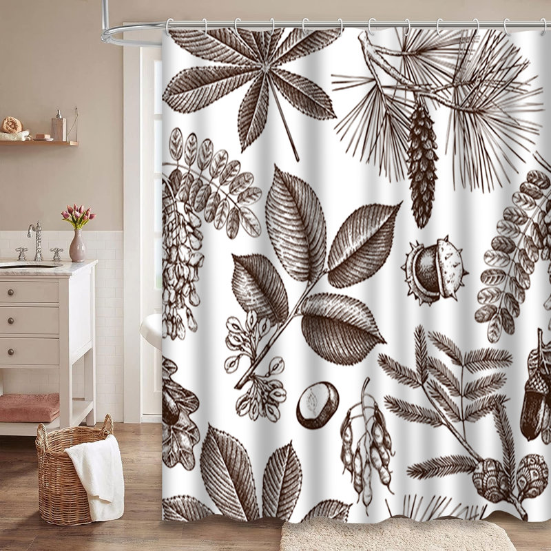 Rideau de douche sans soudure avec 12 crochets, L 72 po x l 84 po