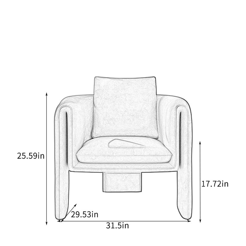 Comfortable Single Leisure Chair., White