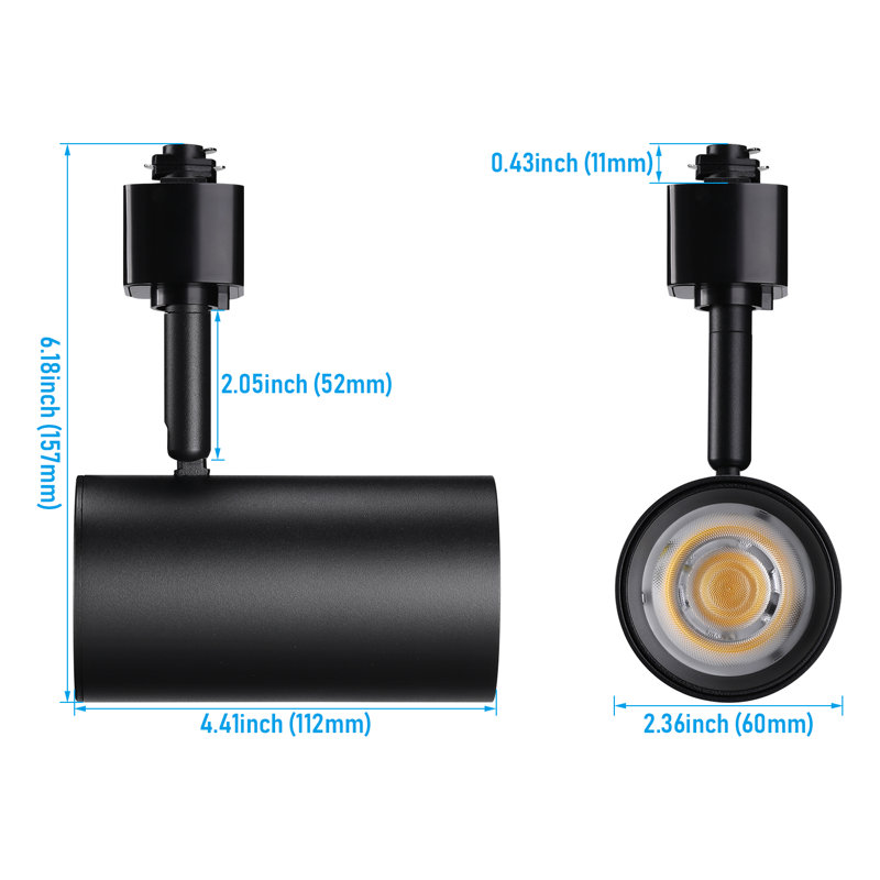 LED Track Head, Black