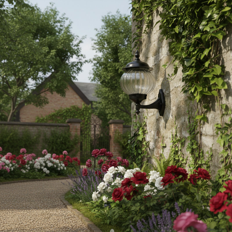 Valencia 1-Light Ribbed Outdoor Wall Lantern