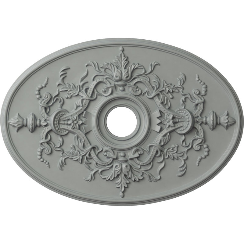 Endurathane Alexa Ceiling Medallion, 30 3/4"W x 21/14"H x 3 7/8"ID x 1 5/8"P (Fits Canopies up to 5 5/8"), Factory Primed