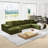 Modern Upholstered Sectional Sofa Couch Set-590268878
