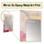 Beige rose minimalisme spirales poteries - miroir spirales abstraites, miroir mural moderne unique, art imprimé en métal-577038988