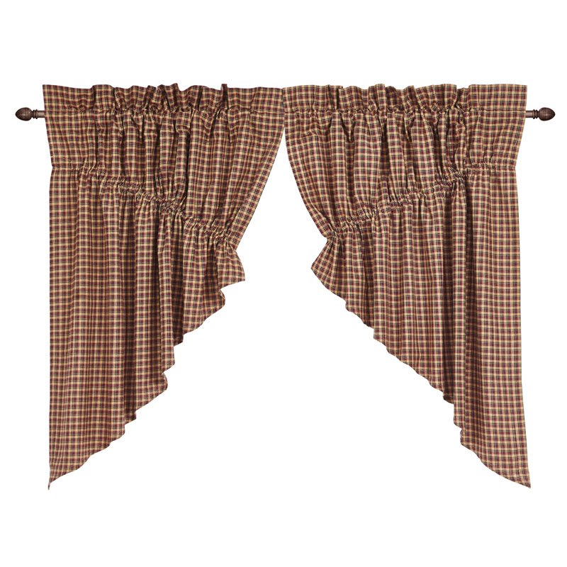 Medomak Cotton Plaid Swag Window Valance