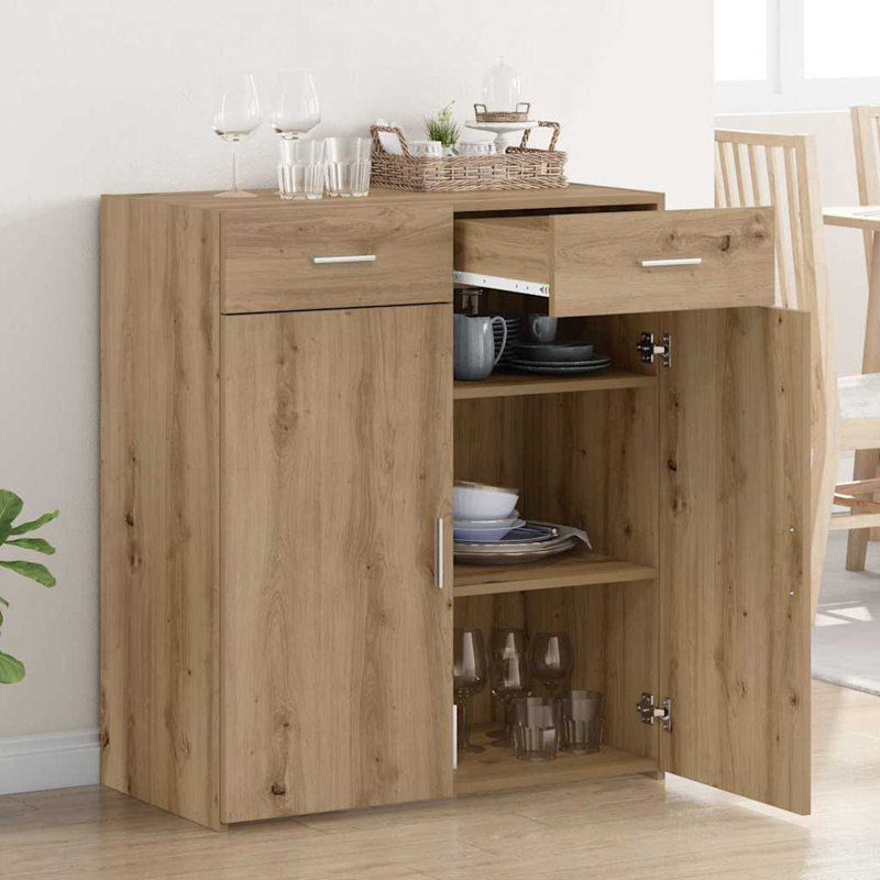 Storage Cabinet 80X42.5X93.5 Cm Engineered Wood, Artisan Oak