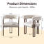 Chaise rembourrée 28 po en tweed avec accoudoirs (ensemble de 2)-129460077