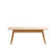 Table basse en bois naturel avec rangement, facile à assembler, idéale pour le bureau à domicile et le bureau, 120 x 56 x 45 cm