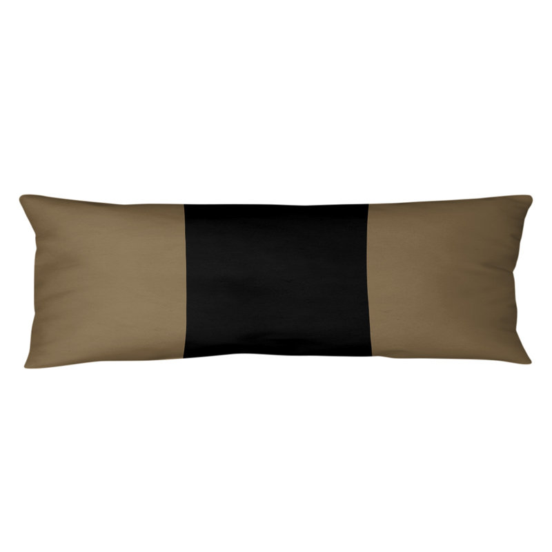 Oreiller de corps en polyester / polyester Arizona Football Stripes, Doré / noir / doré, Adairsville