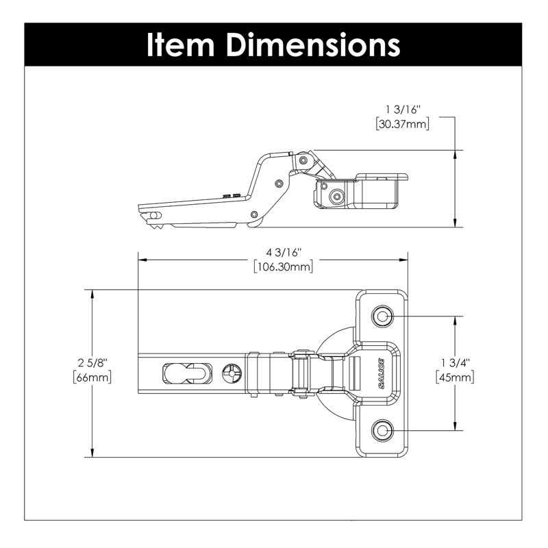 Concealed Self-Closing Hinges Full Inset Frameless Self-Close - Polished Nickel - Cabinet Door Hinges (Set of 2), 2