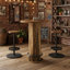 Ensemble de table de bar ronde, bar maison de ferme avec 2 tabourets de bar