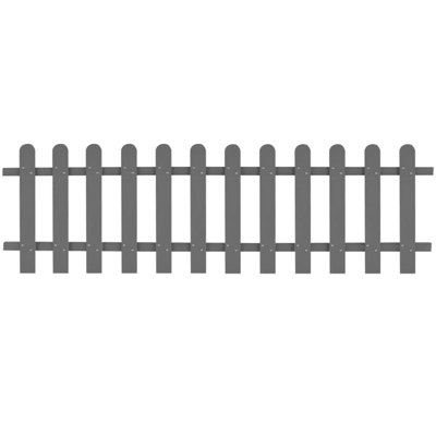23.6" H x 78.7" W Brown Wood Fencing