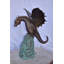 Statue de dragon en bronze sur un rocher, superbe fontaine décorative de jardin Ricky