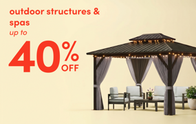 outdoor structure & spa sale
