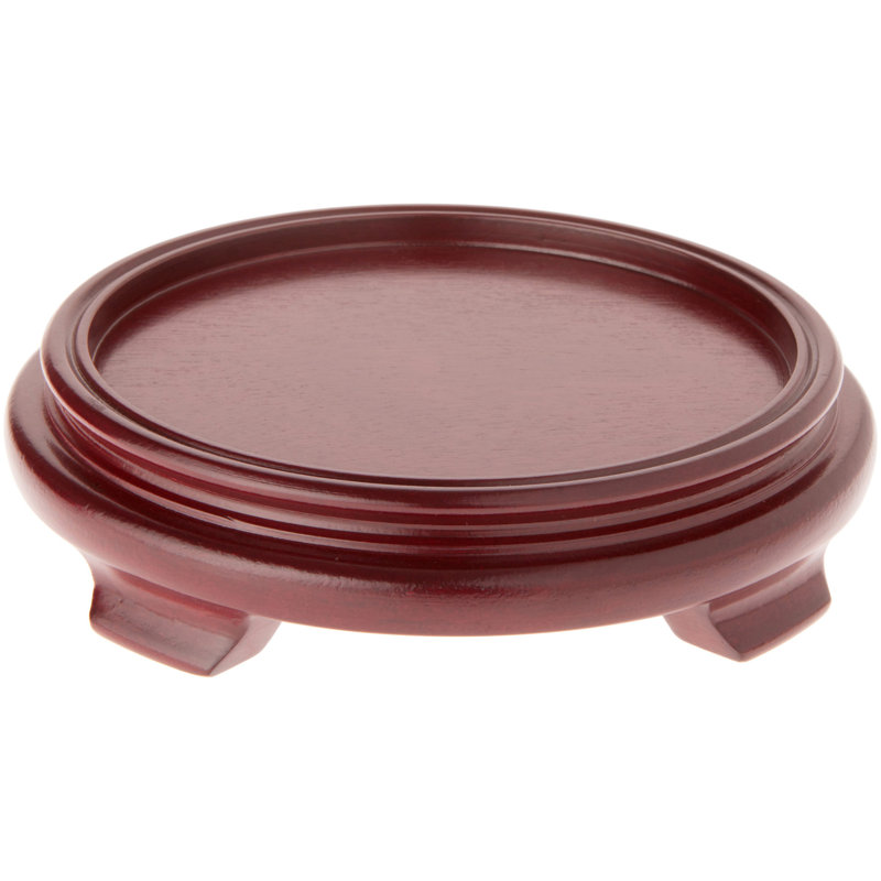 Figurine Bonnavale, Placage de bois rouge, H 1,5 po x l 7 po x P 7 po