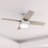 Dempsey Low Profile 44" 4 - Blade Indoor Flush Mount Small Room Ceiling Fan with Lights and Remote, Light Gray/Natural Oak