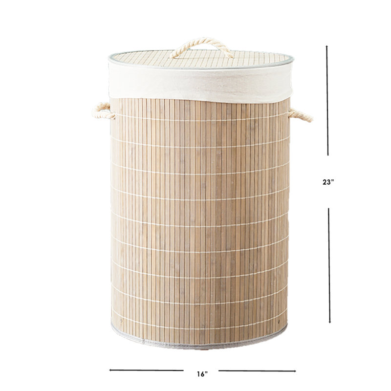 Sand & Stable™ Bamboo Collapsable Hamper & Reviews | Wayfair