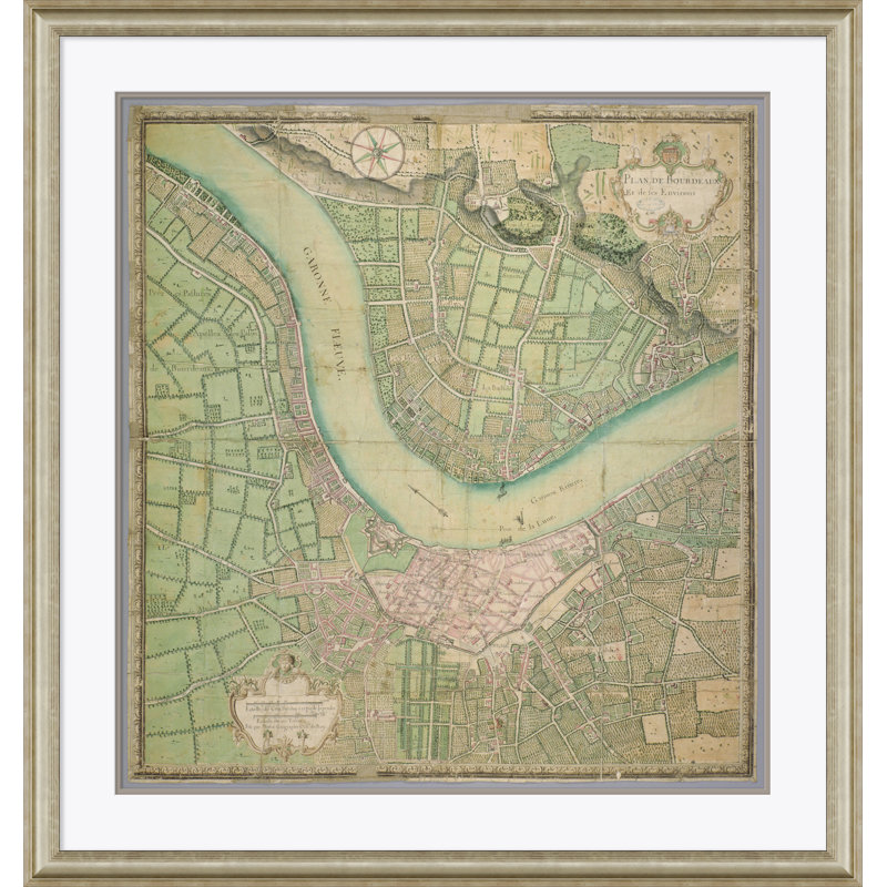 Bourdeaux Map Giclee Print by David Phoenix