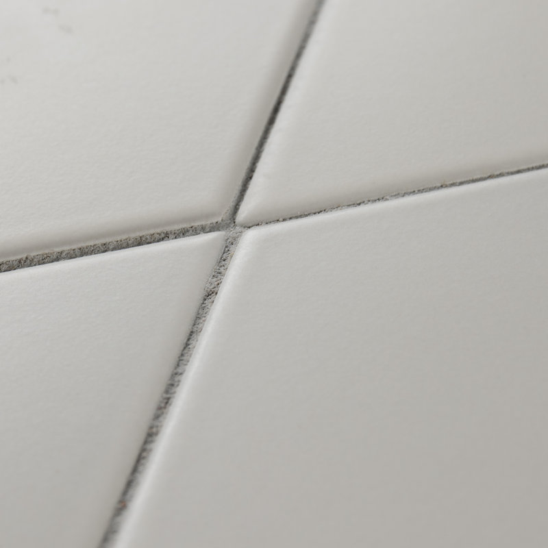 Rhombus Smooth 6" x 10" Porcelain Tile, Blanc