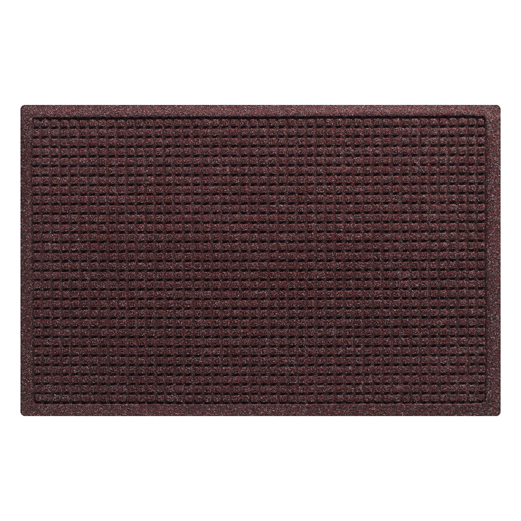 WaterHog Squares Non-Slip Doormat, Rectangle 2' x 3', Bordeaux