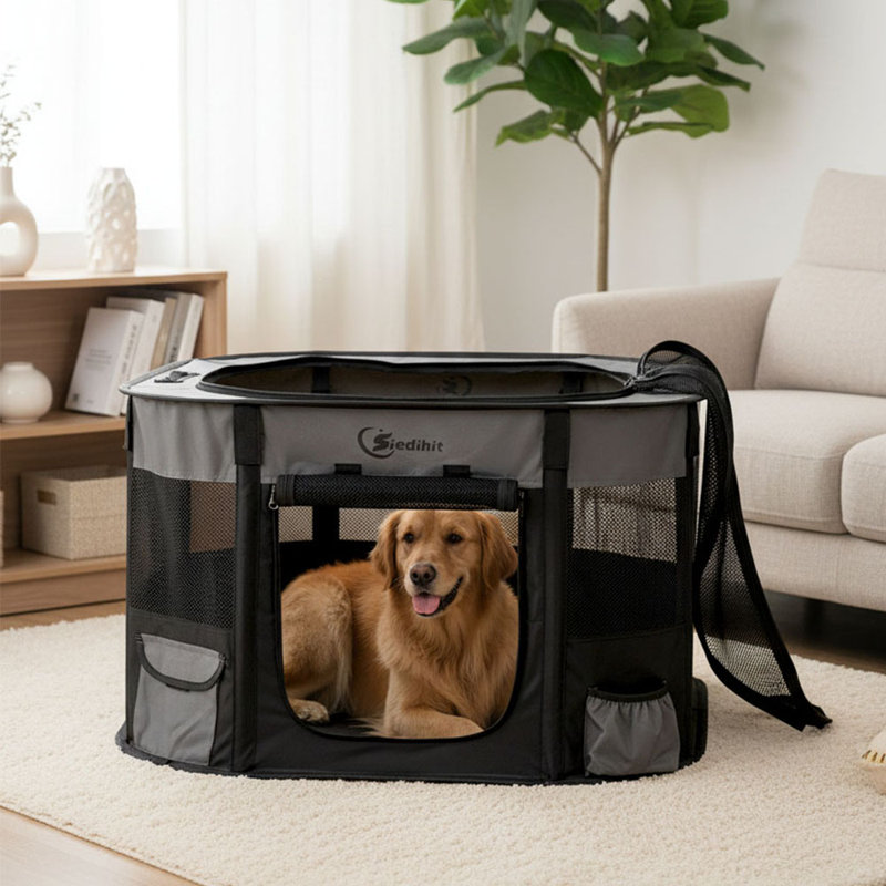 Portable Cat Playpen, 56cm H x 81cm W x 61cm D