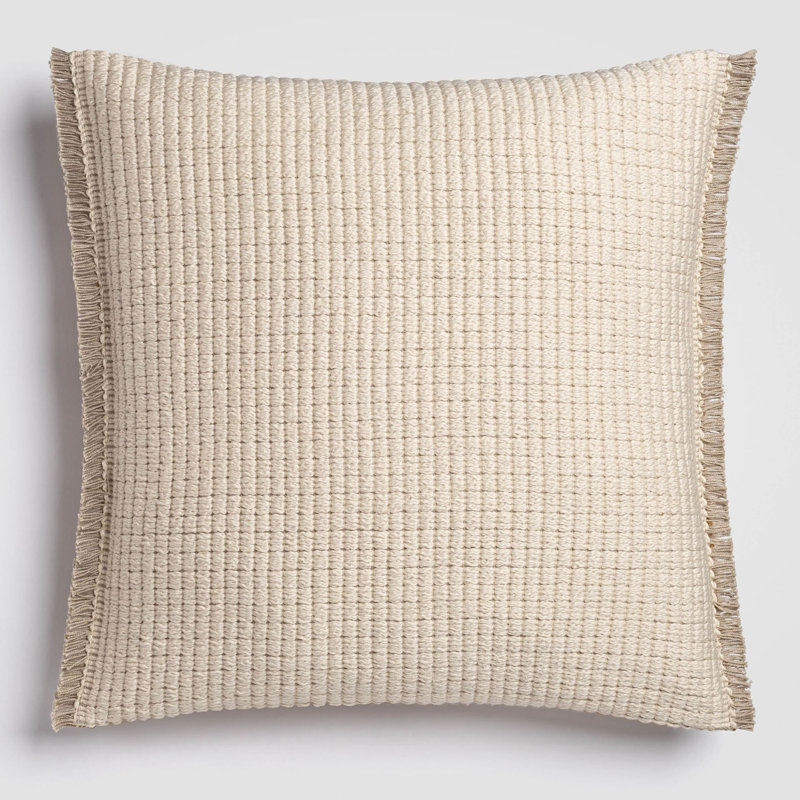 Sunrise Two-Tone Yellow & White Accent Pillow, 20" x 20", Throw Pillow For Couch or Bed