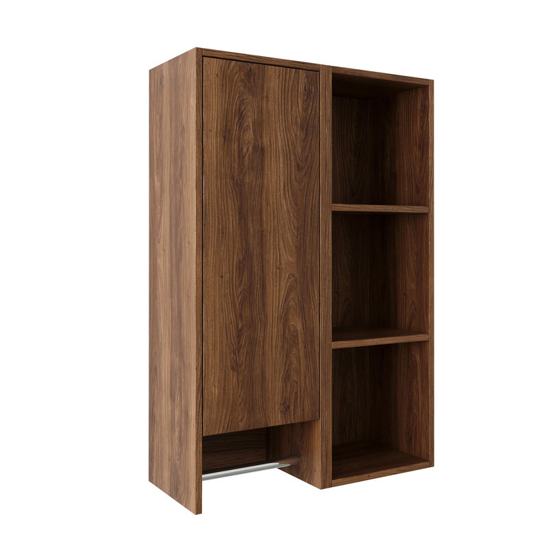 Armoire murale et tablettes de rangement murales combinées, porte à fermeture douce, convient aux petites salles de bain, bureaux et salles de rangement