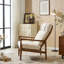 Fauteuil d'appoint moderne, structure en bois massif avec dossier haut-280489855-280489853
