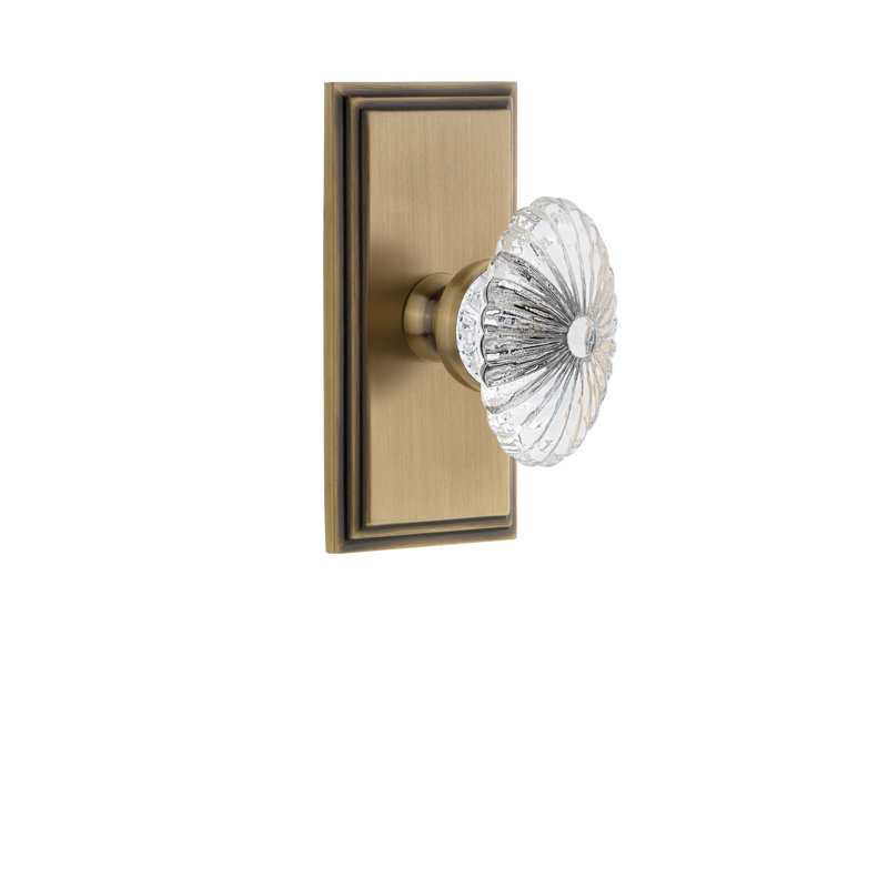 Poignée de porte Grandeur Carré, 2 3/8", Laiton rétro