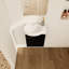 Meuble-lavabo de salle de bain - Châtaignier noir mural de 16 pouces pour petits espaces Baignoire compacte facile à entretenir
