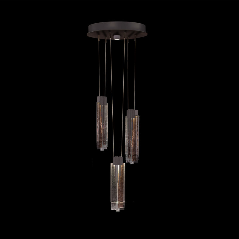 Arpeggio 4 - Light LED Pendant, Multi-Tone Glass, Black