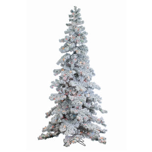Flocked Tree Heavy Layered Spruce Artificial Christmas Tree