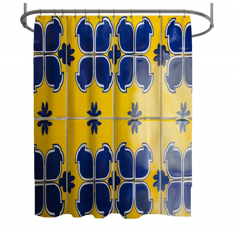 Vung Geometric Shower Curtain, 73" H x 70" W
