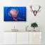 Jellyfish In Pink & Blue In Abstract - Wrapped Canvas-55308355