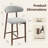 Upholstered Counter Height Bar Stool with Solid Wood legs-802183085-802183072