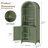 66.2" Tall Arched Bathroom Storage Cabinet with Flip Drawer and Shelves-426857381