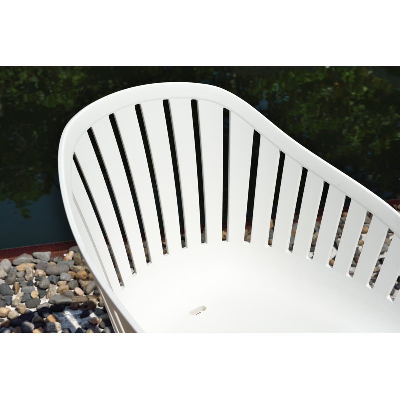Ensemble repas extensible en aluminium et résine Amazonia Milky