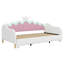 Lit de jour rembourré avec tête de lit couronne et lumières DEL Princess-616908790