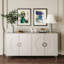 Buffet de rangement champagne à 4 portes avec tablettes réglables-15541677