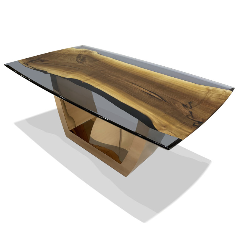 Metal Base Dining Table, H75 x L183 x W107cm