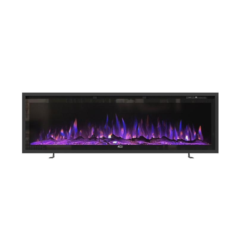 Ressington Recessed Wall-mounted Freestanding Electric Fireplace, 17.72" H x 50" W x 5.5" D