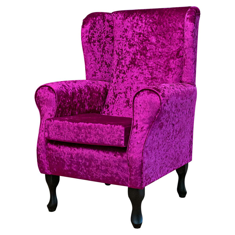 74cm Wide Tufted Velvet Wingback Chair