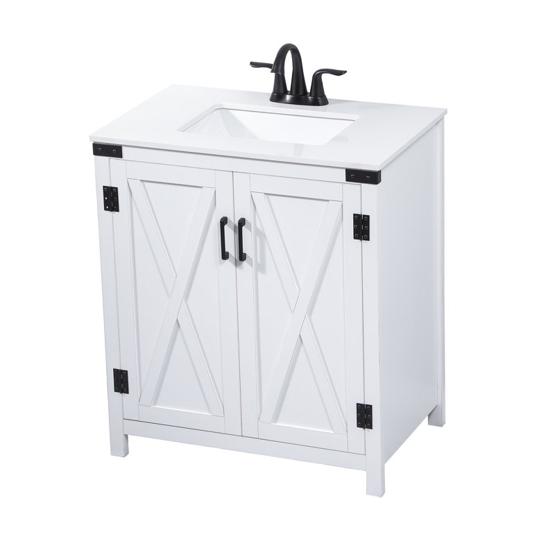 Ensemble de meuble-lavabo simple 30 po Slayton, Blanc