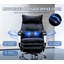 Fauteuil de bureau ergonomique en cuir véritable noir avec massage électrique, entièrement inclinable pour dormir
