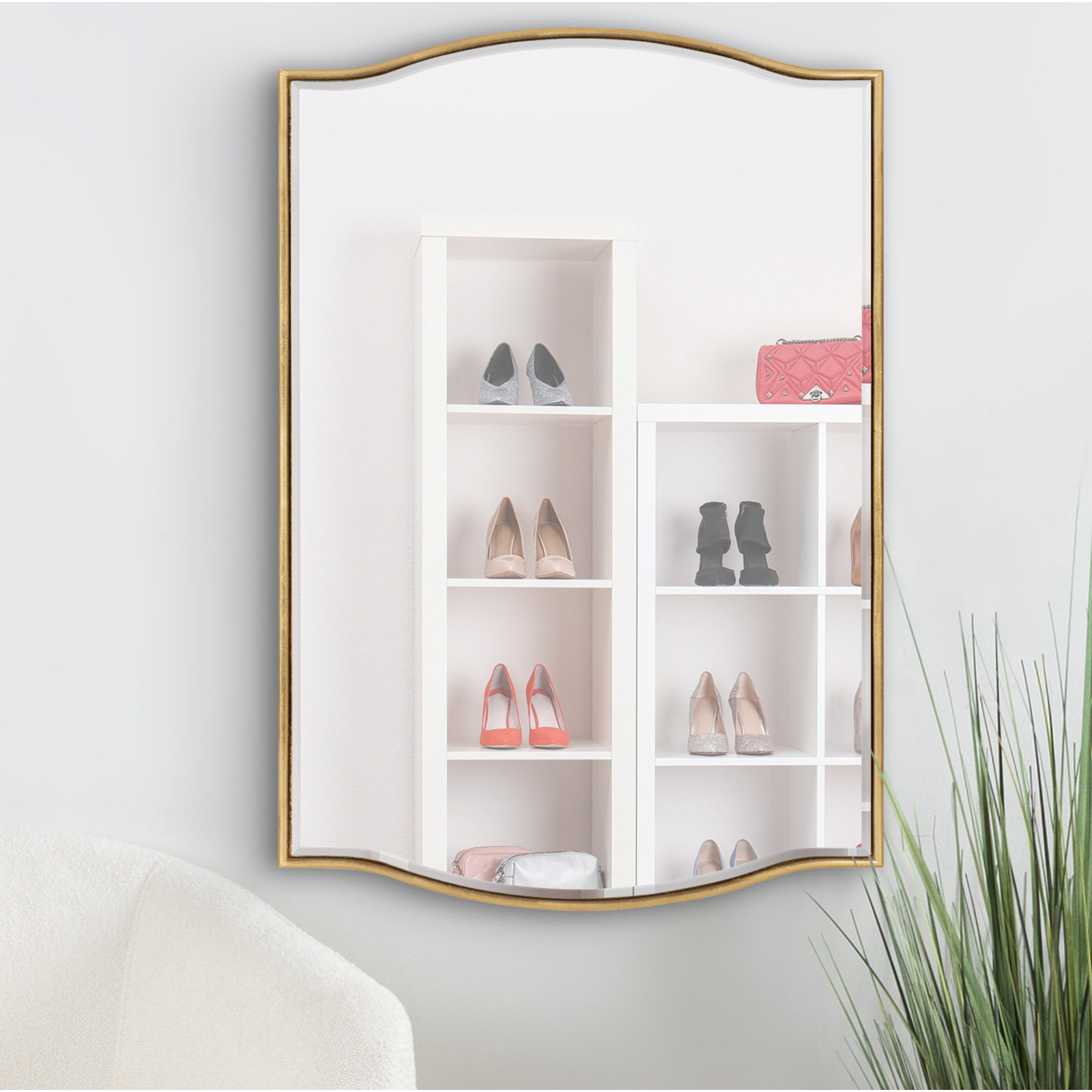 Meagan Accent Mirror, 30" x 20", Gold