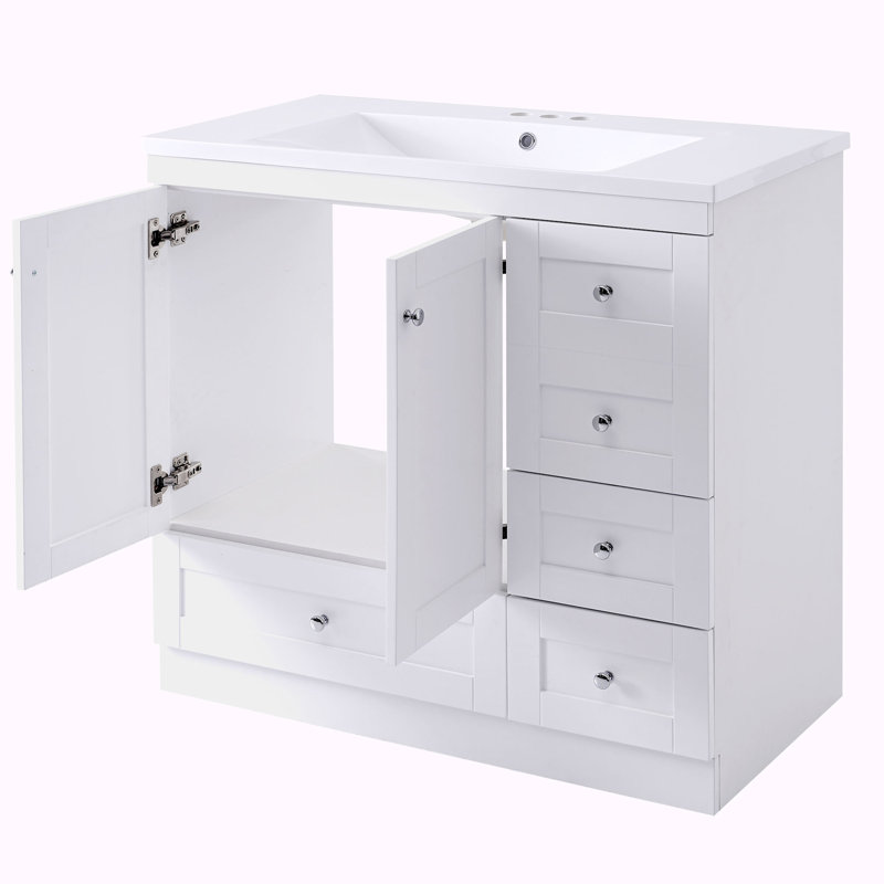 Ensemble de meuble-lavabo simple 36 po Meranda, Blanc