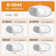 55" Freestanding Solid Surface Stone Resin Bathtub with Overflow,2 Drain Covers