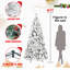 Arbre de Noël floqué avec pointes - PVC enneigé et branches à aiguilles dures, structure à charnières pour une installation facile, support en métal stable - arbre de Noël réaliste à corps entier-533551706